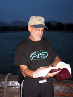 Reading the Bible on the Sea of Galilee