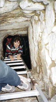 Climbing down to Climbing down to "Jeremiah's cistern"
