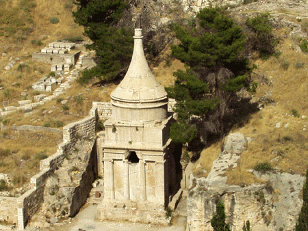 Frontal view of Absalom's Tomb Monument