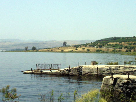 Shore of the Sea of Galilee as seen from Capernaum