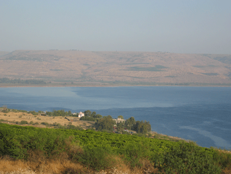 Galilee scene from the Mount of Beatitudes