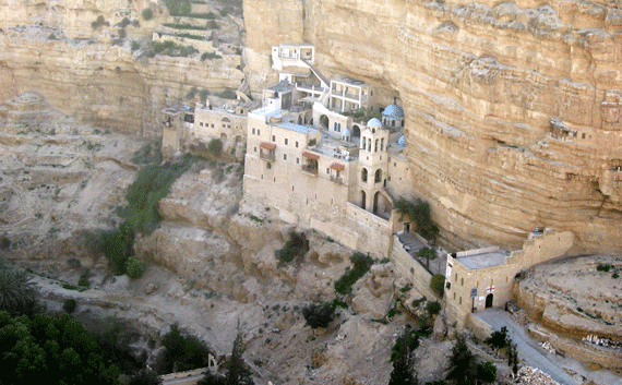 Sixth century St. George Monastery still inhabited by Greek Orthodox monks