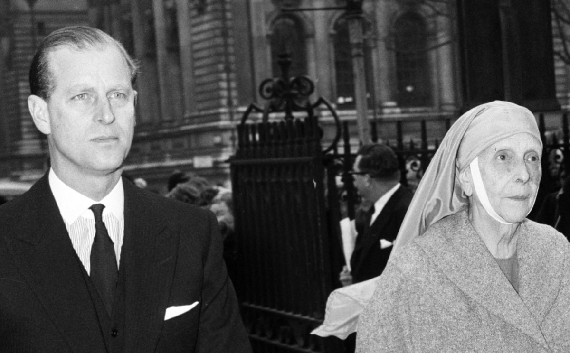 Duke of Edinburgh escorting his mother into Westminster Abbey on July 3, 1960 Duke of Edinburgh escorting his mother into Westminster Abbey on July 3, 1960