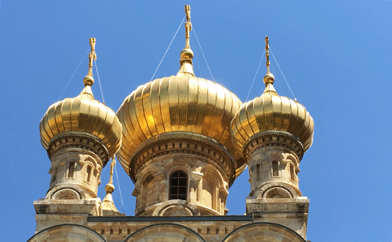 Onion domes atop the Church of Mary Magdalena final resting place of Princess Alice Onion domes atop the Church of Mary Magdalena final resting place of Princess Alice