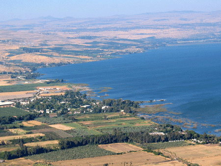 View of the area of Jesus' Galilean Ministry from Mount Arbel