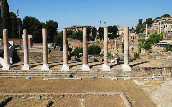 Ruins of Vespasian's war trophy museum in the Roman Forum Ruins of Vespasian's war trophy museum