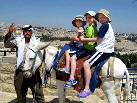 Donkey-riding on the Mount of Olives Donkey-riding on the Mount of Olives