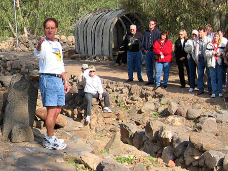Dr. Albright at the city gate of Bethsaida Dr. Albright at the city gate of Bethsaida