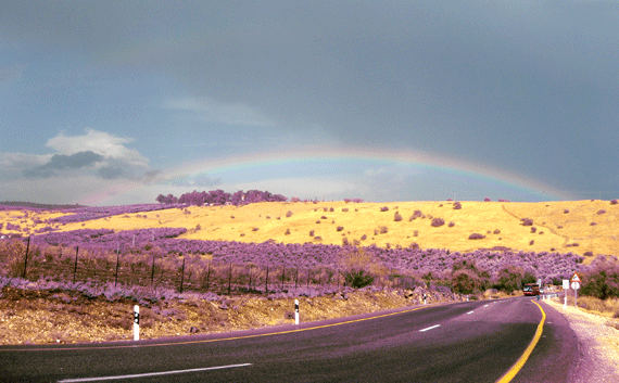 Rainbow over the Mount of Beatitudes