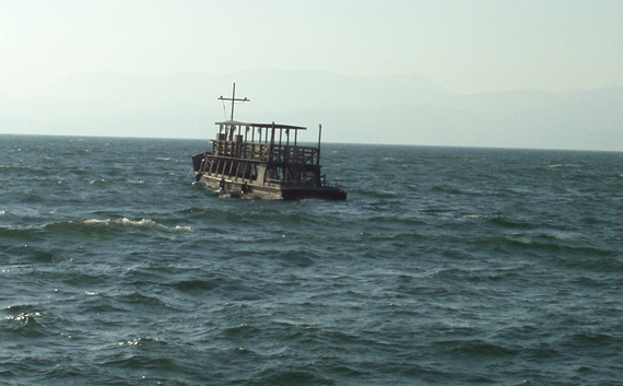Wooden boat on the Sea of Galilee Wooden boat on the Sea of Galilee
