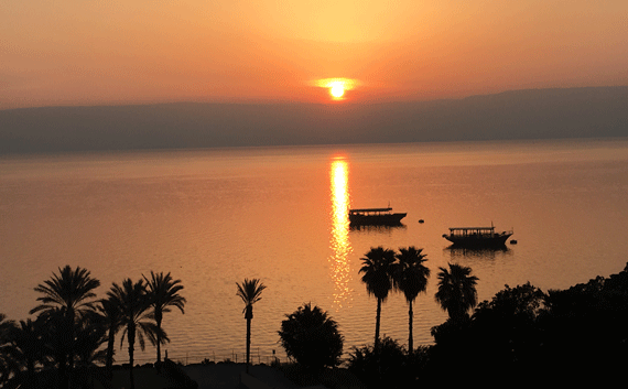 Sunrise over the Sea of Galilee as seen from Tiberias Sunrise over the Sea of Galilee as seen from Tiberias