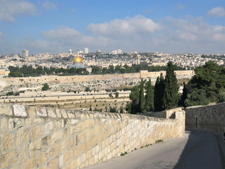 Jerusalem as seen from "Palm Sunday Road"