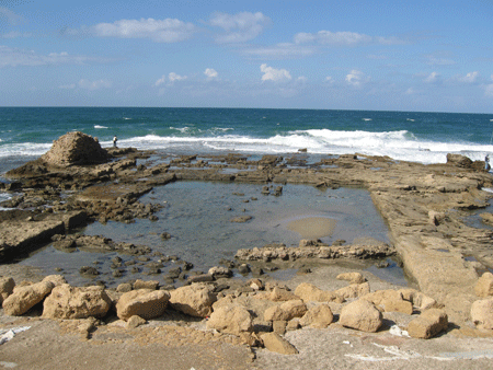 Remains of Ms. Pilate's swimming pool Remains of Ms. Pilate's swimming pool at Caesarea