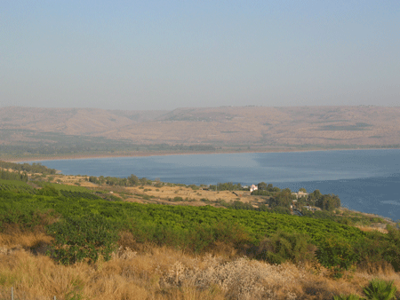 Capernaum as seen from the Mount of Beatitudes Capernaum as seen from the Mount of Beatitudes