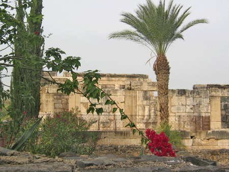 Facade of Capernaum's 4th century AD synagogue Facade of Capernaum's 4th century AD synagogue