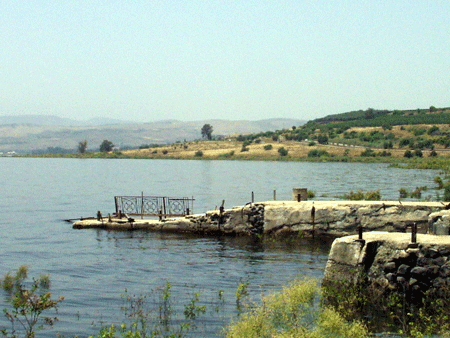 Old fishing harbor at Capernaum Old fishing harbor at Capernaum
