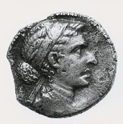 Cleopatra's portrait on silver coin