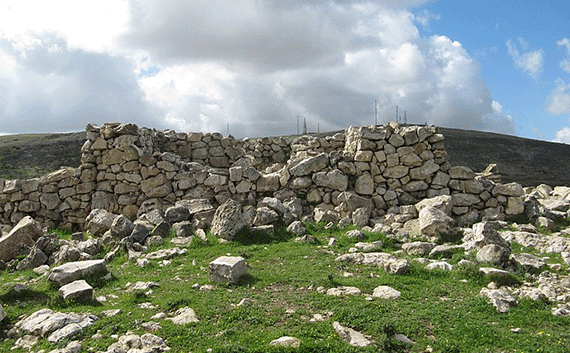 The walls of Joshua's altar were intact up to six feet in height