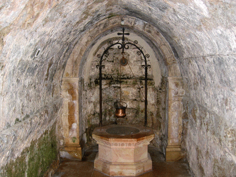 Grotto where the infant John is said to have been hidden Grotto where the infant John is said to have been hidden