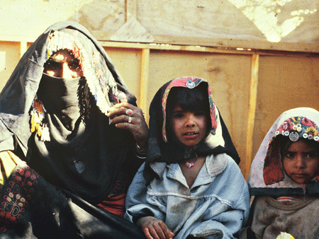 Beduin mother and her daughters Beduin mother and her daughters