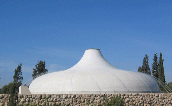 The Shrine of the Book in Jerusalem houses the Dead Sea Scrolls including Isaiah