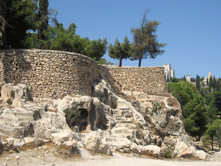 Ancient rock-cut tombs in the Valley of Gehenna Ancient rock-cut tombs in the Valley of Gehenna