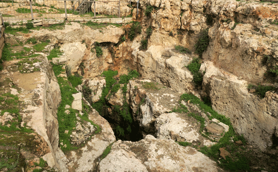 Outside extension of the Cave of the Machpelah where Abraham is buried Outside extension of the Cave of the Machpelah where Abraham is buried
