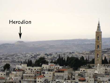 Herodion as seen from the Mount of Olives in Jerusalem Herodion as seen from the Mount of Olives in Jerusalem