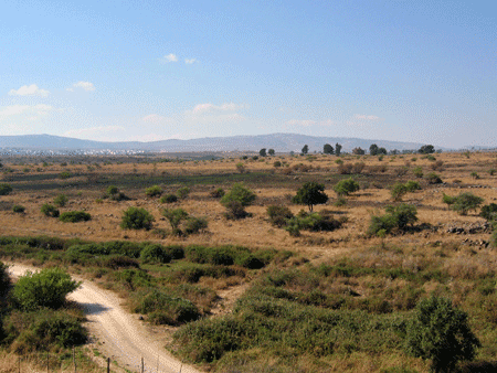 View from Dan to the west, towards Abel Beit Maacah