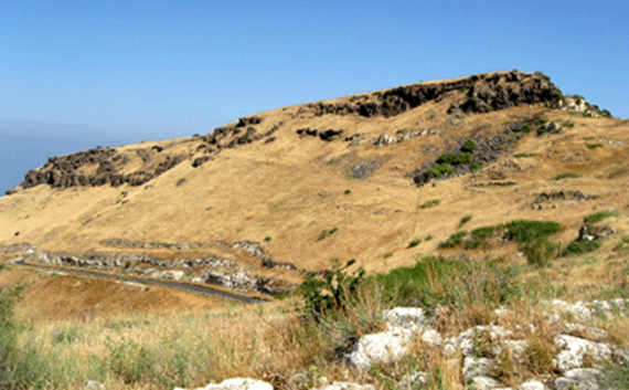 Approach to Hippos the city which cannot be hid The approach to Hippos the city on a hill which cannot be hid