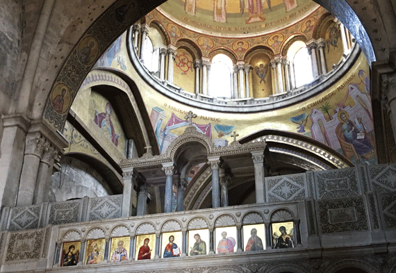 Greek Orthodox Catholicon or Choir built over the garden