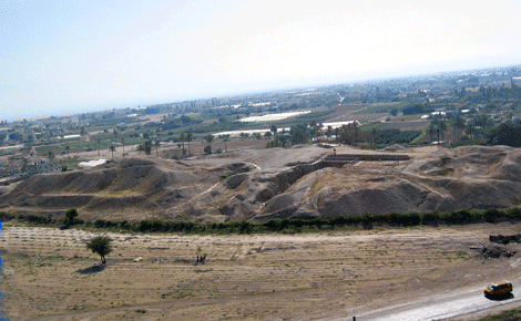 The old mound of Jericho where 'the walls came atumbling down' The old mound of Jericho where "the walls came atumbling down"
