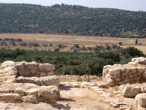 Southern gate of Shaaraim with the Elah Valley below Southern gate of Shaaraim with the Elah Valley below
