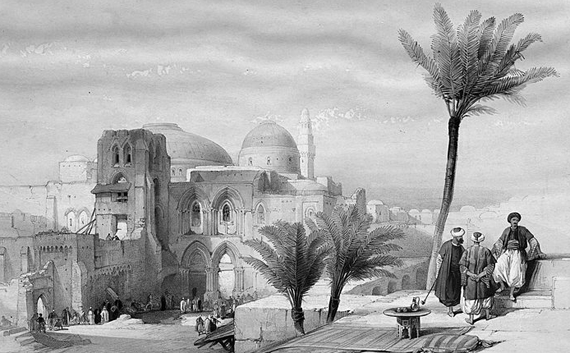 Sketch of the Holy Sepulcher by David Roberts published 1842