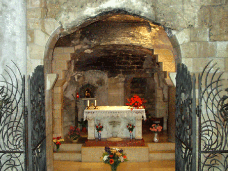 Grotto of the Annunciation in Nazareth