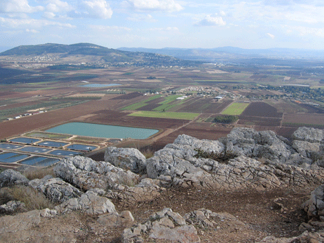 The Jezreel Valley lies below the Nazareth Precipice The Jezreel Valley lies below the Nazareth Precipice