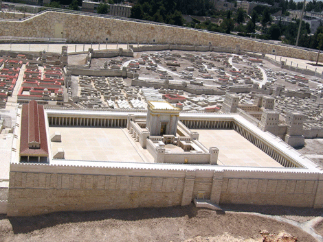 Model of the Temple courtyard in Jerusalem where Paul was arrested Model of the Temple courtyard in Jerusalem where Paul was arrested