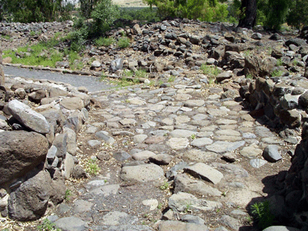 Authentic first century AD road in Bethsaida