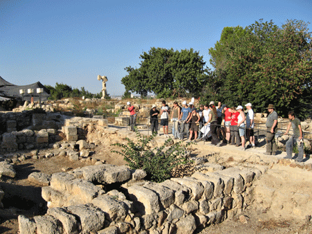 Excavators studying Ramat Rahel's Iron Age citadel Excavators studying Ramat Rahel's Iron Age citadel