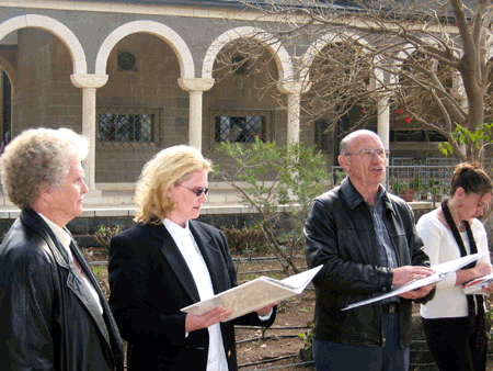 Allen family reading the Sermon on the Mount of Beatitudes