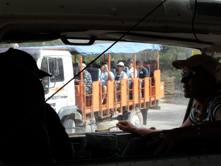 Traveling in Safari Trucks in the Wilderness of Zin