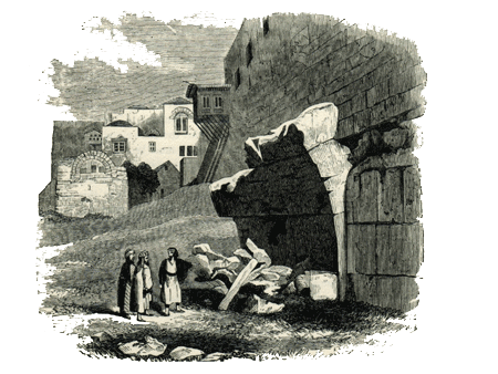 Robinson's Arch as it looked in 1869 Robinson's Arch as it looked in 1869