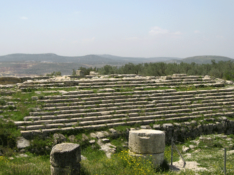 The Augusteum or temple dedicated to Augustus may have been over 75 feet high The Augusteum or temple dedicated to Augustus may have been over 75 feet high