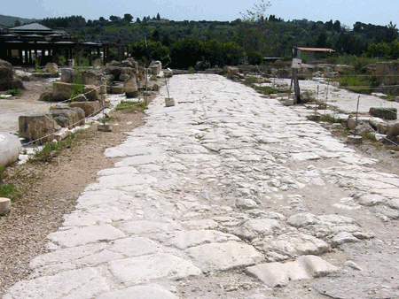 Roman street in Sepphoris Roman street in Sepphoris