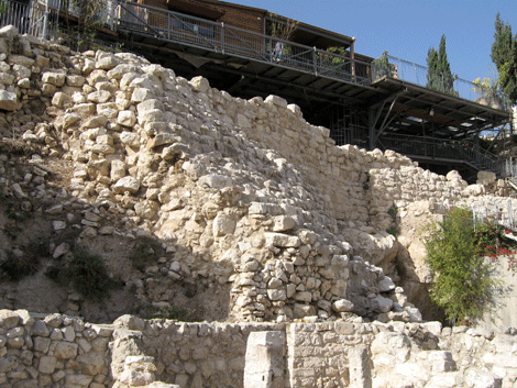 David's Jerusalem palace may have been supported by this stepped wall David's Jerusalem palace may have been supported by this stepped wall
