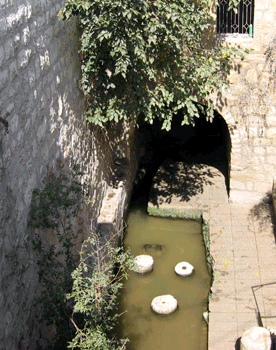 Remnant of 5th century church near the Pool of Siloam