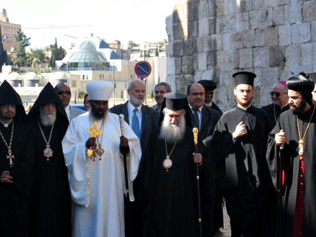 Ethiopian Patriarch leads a procession at the Jaffa Gate Ethiopian Patriarch leads a procession at the Jaffa Gate