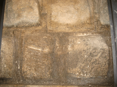 Herodion construction under the 1st century AD sidewalk Herodion construction under the 1st century AD sidewalk