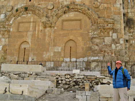 You could be standing in front of the blocked-up Eastern Gate! You could be standing in front of the blocked-up Eastern Gate!