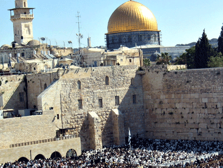 Western Wall during Sukkot or Tabernacles